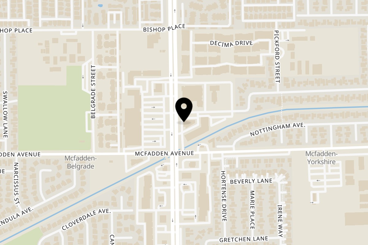 Map showing the location of Phở 54 on 15420 Brookhurst St in Westminster